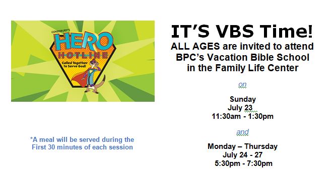 Vbs 2023 Hero Hotline Brick Presbyterian Church